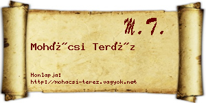 Mohácsi Teréz névjegykártya