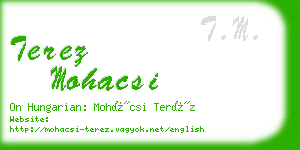 terez mohacsi business card